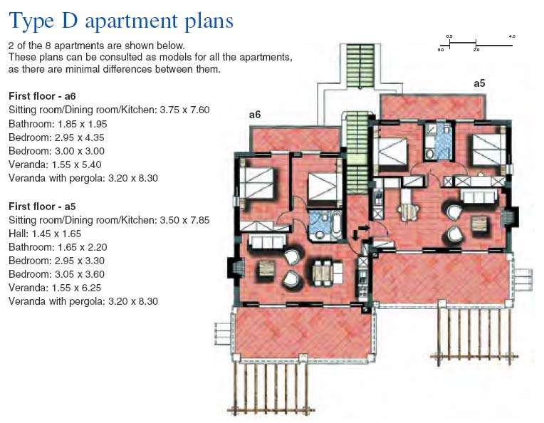 apartment plans. Type D apartment plans